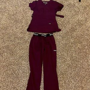 Greys anatomy plumb scrub set xxs